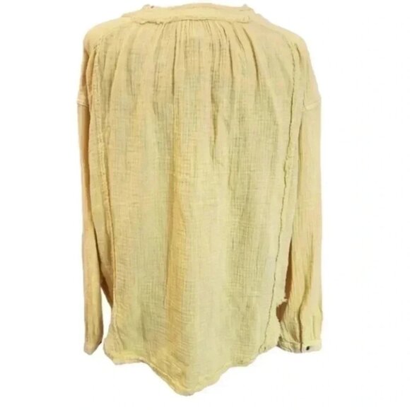 FREE People We The Free Moving Mountains Shirt Cotton Gauze Oversized Women's M - Picture 4 of 14